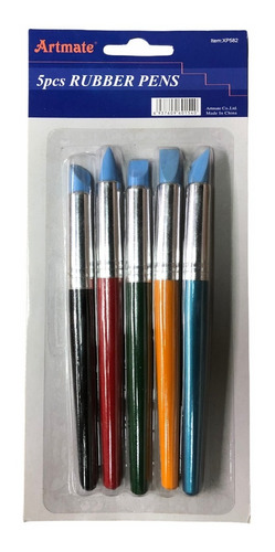 Set Pinceles Artmate Punta De Goma X 5