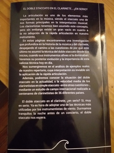 Imagen 2 de 2 de Libro El Doble Staccato En El Clarinete