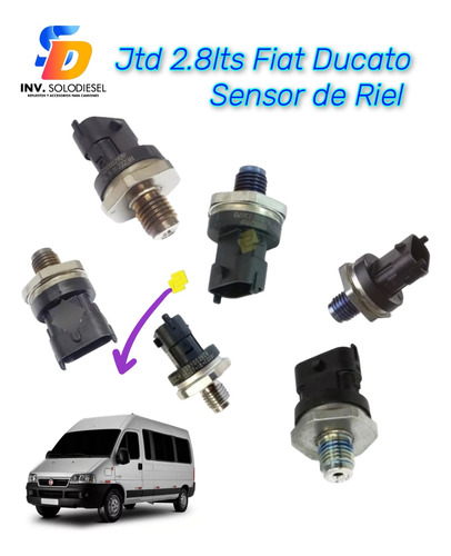 Sensor Riel Presion Fiat Ducato Jtd 2.8 Electrónico Diesel