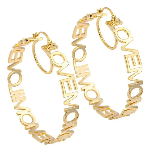 Stainless Steel Name Earrings Round Fashionable Large Ear