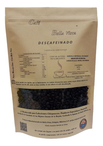 Café De Chiapas Descafeinado Natural Mezcla Especial 1 Kg