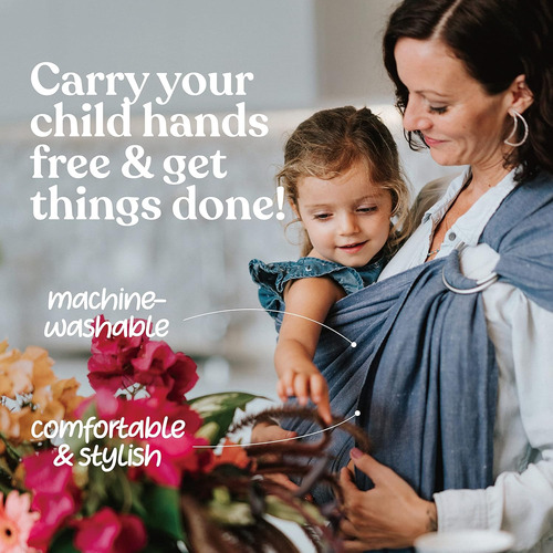 Portabebé Nalakai Ring Sling - Bambú Y Lino De Lujo 3a