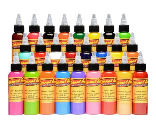 Tinta Profesional Para Tatuar Eternal Ink 25 Colores 1/2 Oz