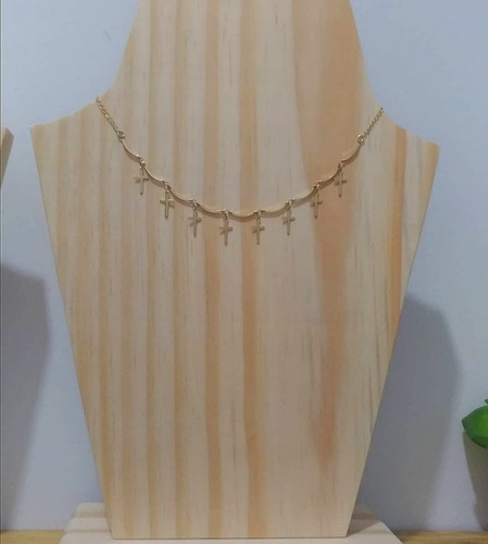 Imagen 3 de 3 de Pack 2 Exhibidores De Joyería De Madera, Porta Collar Rustic
