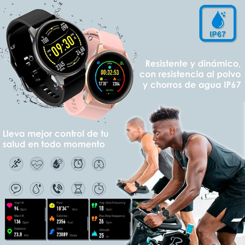 Imagen 2 de 5 de Reloj Smartwatch Vak T9m Bluetooth Ip67 Mensajes Musica Fit