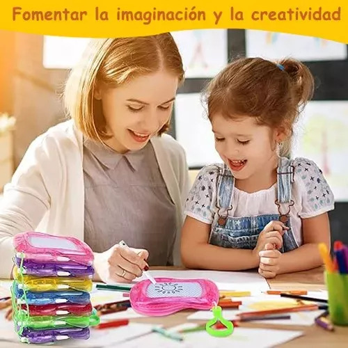 12 Mini Pizarron Magico Tablero Dibujo Magnético Para Niños