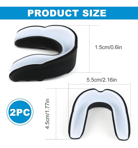 2 Pcs Protector Bucal Deportivo Para Adultos, Protector