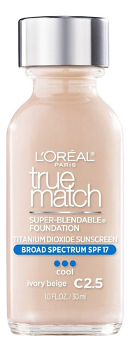 Base de maquillaje True Match Super-Bendable de L'Oréal Paris Base de maquillaje True Match Super-Bendable Base de maquillaje True Match Super-Bendable, 30 ml, tono, alabastro c1, 30 ml