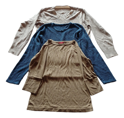 3 Pullovers Mujer Colores Varios