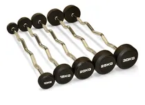 Comprar Barra Curl Gmp Con Peso Fijo Engomado Cromada 40 Kg Gmp Color Negro