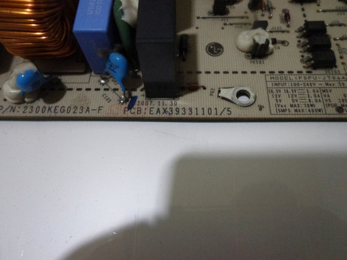 Vendo Placa De Fonte Tv Lg Plasma 42pg20r Com Defeito. (Usado)