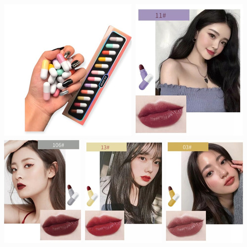 Set 12 Labiales Estilo Coreano Larga Duración | Cuotas sin interés Set 12 Labiales Estilo Coreano Larga Duración | Cuotas sin interés