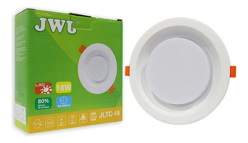 Plafón Led De 18w Spot Para Empotrar Luz Blanca 30pz Jwj Color Blanco