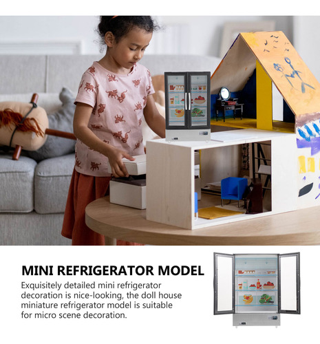 1 Juego De Refrigeradores En Miniatura House De Doble Puerta