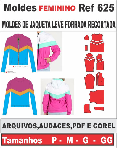 Moldes De Jaqueta Leve Feminina Forrada E Com Recortes
