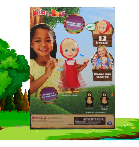 Masha Y El Oso Muñeca Interactiva Rie Y Habla Spin Master