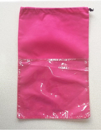 20 Sacolas Sacos Organizador Calçados Com Visor Cor Pink