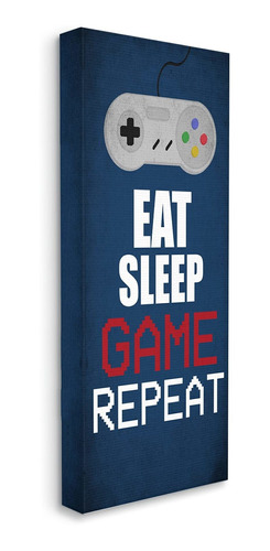 Industrie Eat Sleep Game Repeat Pixel Typography Vintage Kim