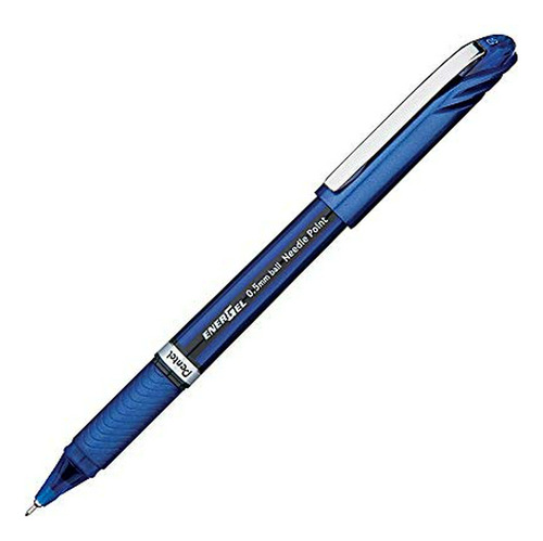 Pluma De Gel Líquido Pentel Energel Nv, Punta Aguja, Azul