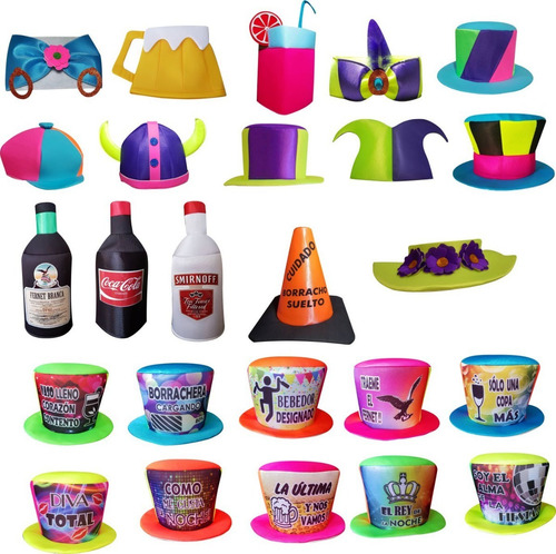 Gorros Cotillón, Cotillon, Cotillon Carioca X 64u