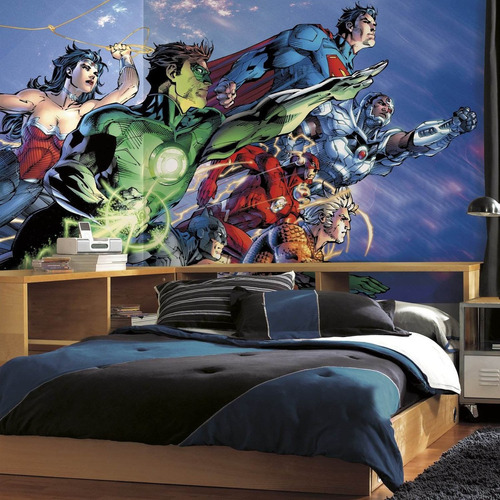 Vinilo Decorativo Pared [17mo8pey] Justice League