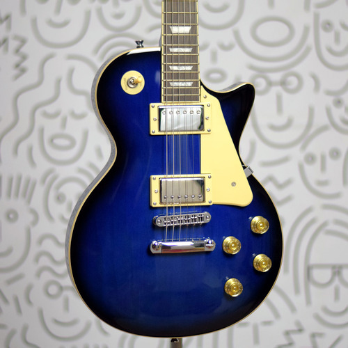 Guitarra Strinberg Les Paul Lps230 Blue Bl 2 Humbuckers Acabamento Brilhante Basswood Com Palheta Groover