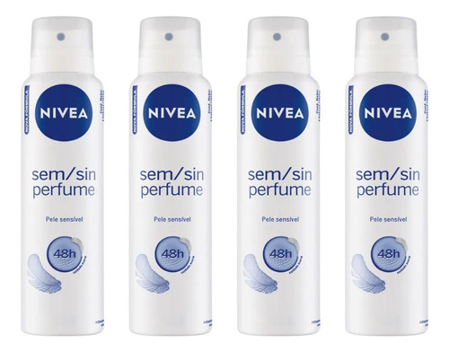 Desodorante Aero Nivea 150ml S/perfume Sensitive Pure-kit4un