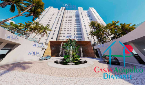 Cad Live Aqua 1306. Departamento De Playa En Preventa Con Terraza Y Alberca Privada