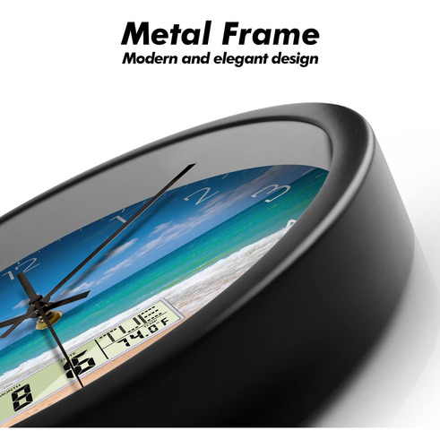 Relojes De Pared Modernos Con Calendario Y Fecha Ocean Wave