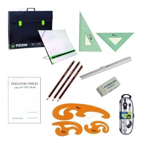 4 Kits Tablero Pizzini Atril 6 Pos Tecnico 24 Productos