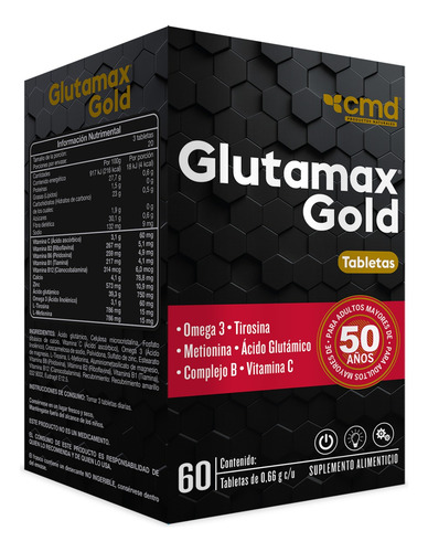 Glutamax Gold | Multivitamínico Ideal Para +50 Años | Cmd 