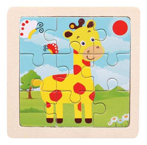 Wooden Kids 9 Piece Toy Educational And Learning Puzzle Toys