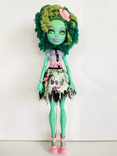 Monster High Circus Honey Swamp Vestido Verde Tacon Rosa (Usado)