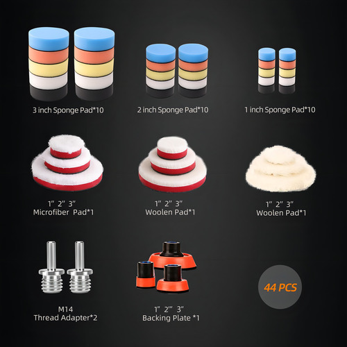 Kit De Pulido Para Taladro De Espuma Para Automóvil 44 Pcs