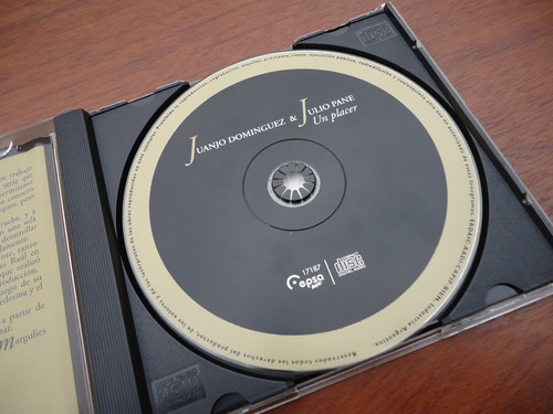 Juanjo Dominguez & Julio Pane - Un Placer - Cd (Usado)