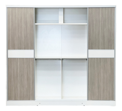 Placard Ropero Vision 2.40 X 2.20 X 0.59 Puertas Comb. Castaño