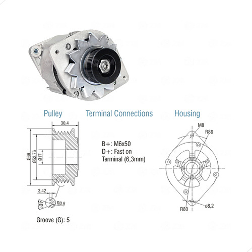 Alternador 70ah 12v Vectra 2002 2003 2004 Zm Zm9010101