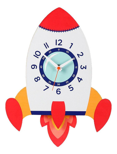 Reloj De Pared Lindo 3d Reloj De Péndulo Reloj Cohete