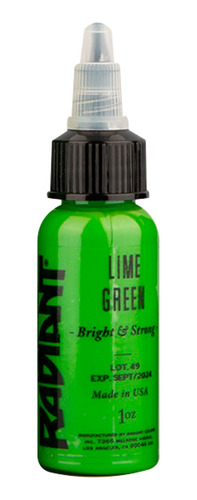 Tinta Profesional Para Tatuar Radiant Lime Green 1oz Tattoo