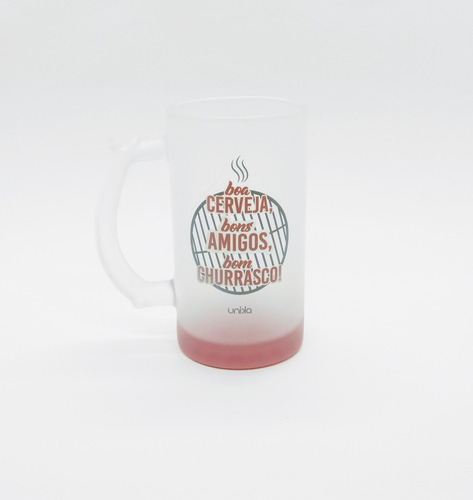 Caneca Chopp Boa Cerveja Bons Amigos Bom Churrasco 450 Ml Cor Incolor