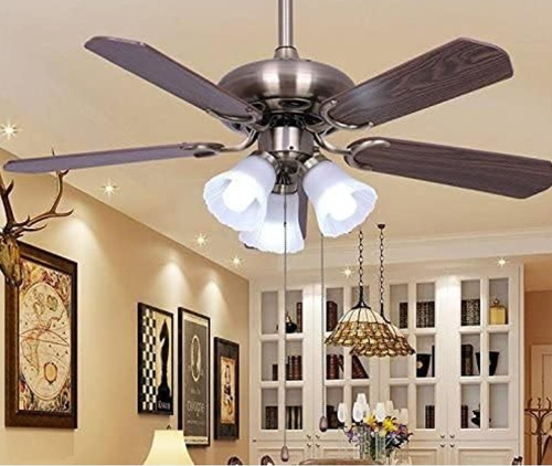 Ventilador De Techo Clásico De 3 Lámparas