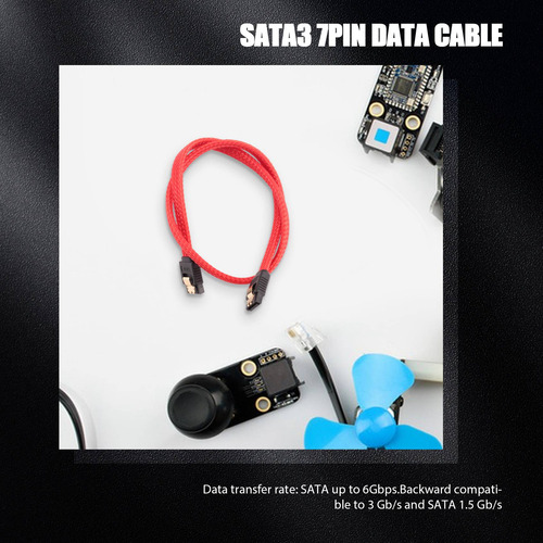 Cable De Datos Sata3 3.0 Iii De 50 Cm, 7 Pines, 6 Gb/s, Ssd,