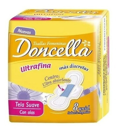Toallitas Femeninas Ultrafinas Sin Desodorante Con Alas Donc