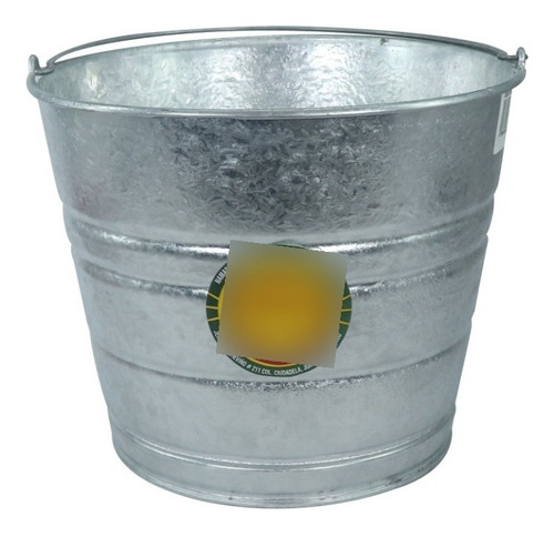 Cubeta Galvanizada Con Asa No.14 De 11.32lts 16900130 Color Galvanizado