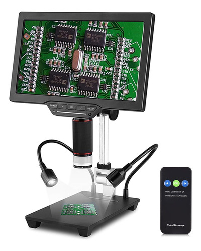 Microscópio Digital Usb Lcd De 10,1 Polegadas, 1080p, 1-1600