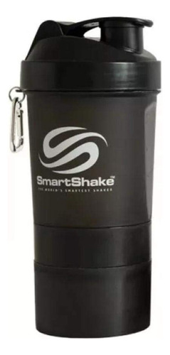 Smartshake Original 2go - Botella, Gunsmoke Black, Gunsmoke
