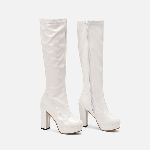 Botas De Tacón Alto Hasta La Rodilla De Moda Para Mujer Mult