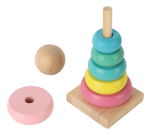 Juguete Apilable De Madera Para Bebés, Educativo, Colorido