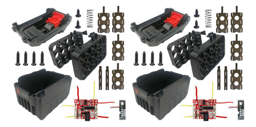 Funda De Batería 2x Caja De Batería De Iones De Litio Placa