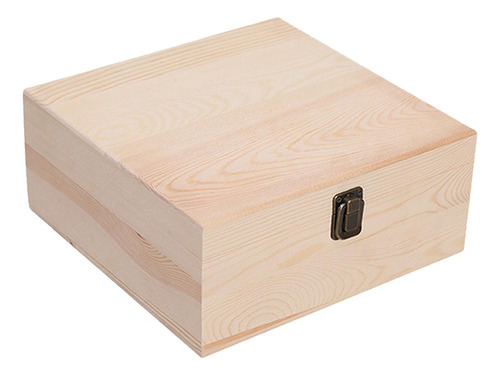 Caja De Almacenamiento De Madera, Caja Madera 23x23x10cm